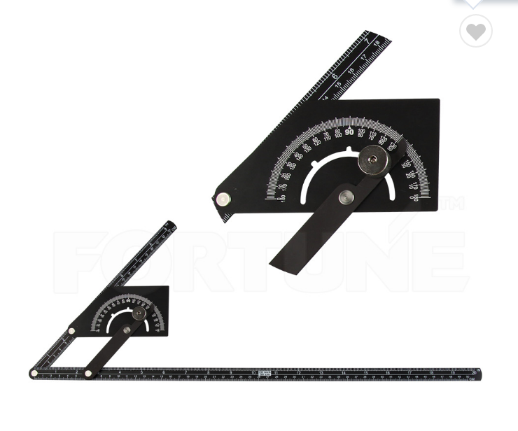 Angle Ruler Aluminum Angle Protractor 180 degree Angle Finder